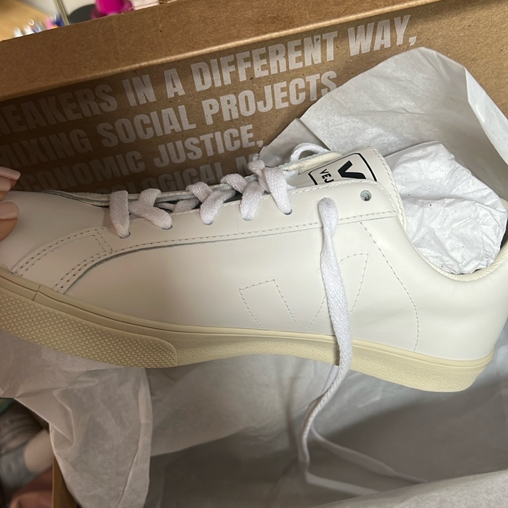 VEJA ESPLAR LEATHER EXTRA WHITE - 40 / WHITE